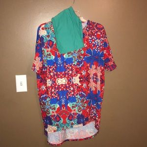 Lularoe xxs Irma and os leggings outfit